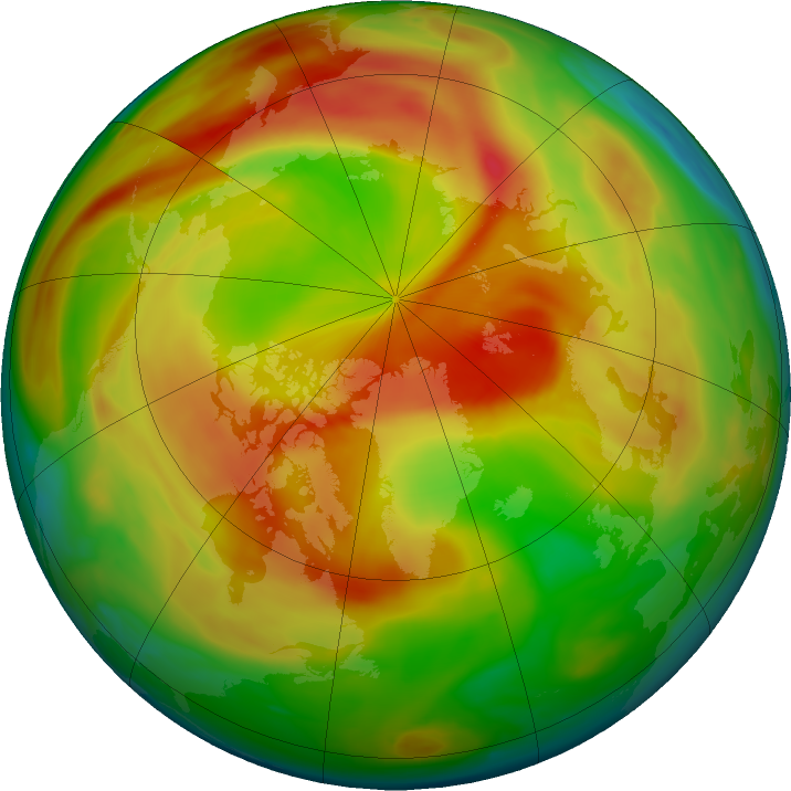 Arctic ozone map for 17 April 2017